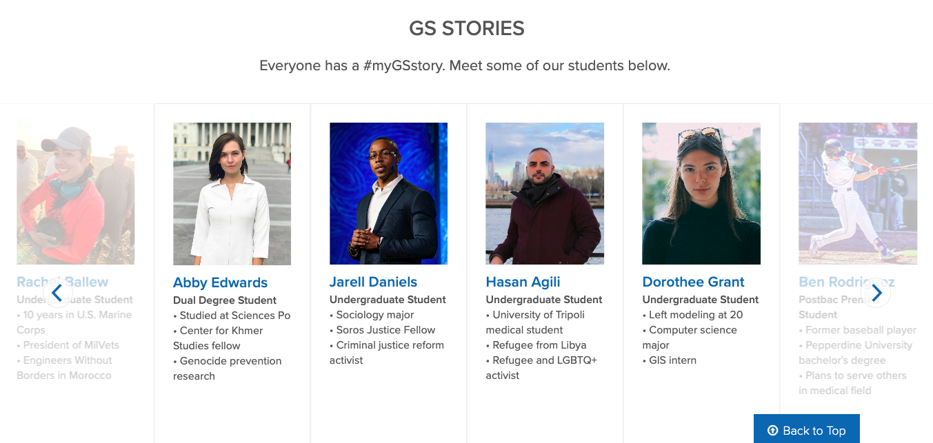 School of General Studies GS Stories "Everyone has a #myGSstory"