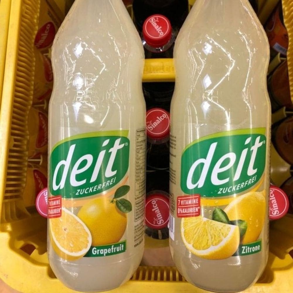two soda bottles