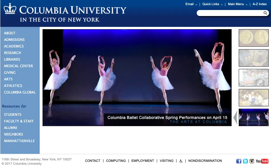 Old Columbia Main Homepage