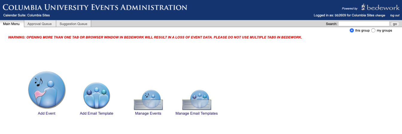 University Event Calendar System Center of Excellence for Usability